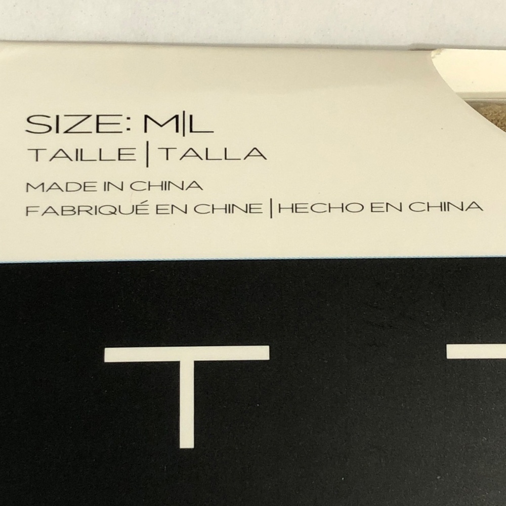 T. Tahari Sheer Control Top Pantyhose - Nude M/L - Picture 4 of 7